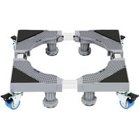 Waschmaschinen Untergestell basis Haushaltsgroßgeräte-Zubehör Podest Höhenverstellbar 41-66cm 8 Beine+4 Räder - Hengda von HENGDA