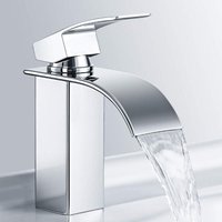 Swanew Wasserhahn Hochdruck Waschtischmischer Messing Bad Armatur Mischbatterie Einhebelmischer Spültisch von HENGDA