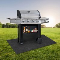 Hengda - bbq Matte Grillmatte Grau Feuerfest Teppich Unterlage Wasserdicht Grillteppich oeldicht Outdoormatte Grillunterlage 90x120CM von HENGDA