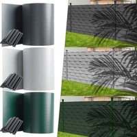 Hengda - pvc Sichtschutzstreifen Doppelstabmatten Zaun Gartenzaun Sichtschutz Anthrazit pvc Sichtschutzfolie für Doppelstabmattenzaun.35m.Schwarz von HENGDA