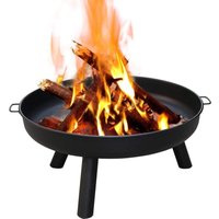 Swanew ø 82 cm Feuerschale. Feuerschalen Gusseisen Verzinkt mit Griffen und Abnehmbare Beine. Feuerstelle für den Garten . Feuerkorb und Feuertonne von HENGDA