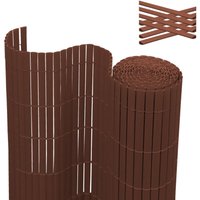 Hengda - swanew pvc Sichtschutzmatte Braun Sichtschutzzaun 1.6x3M SolVision Windschutz Gartenzaun UV-beständig Für Balkon Außenbereich von HENGDA
