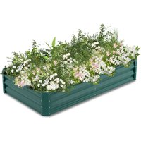 Hochbeet 160 x 90 x 30 cm Verzinkter Stahl Grün -Hochbeet - Balkonbepflanzung - Terrassenbepflanzung - Gemüsegarten - Kräutergarten - Hengda von HENGDA