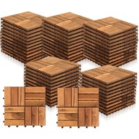 Holzfliesen Akazienholz Terrassenfliesen Klickfliesen 55x 5m² 30x30cm Garten Balkon Mosaik - Hengda von HENGDA