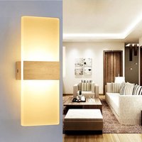 Led Wandleuchte innen 12W Modern Wandlampe Acryl Wandbeleuchtung fuer Wohnzimmer Schlafzimmer Treppenhaus Flur.Warmweiss - Hengda von HENGDA