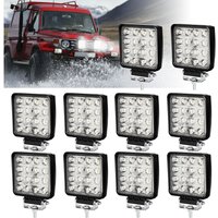 Swanew led Arbeitsscheinwerfer 12V 24V led Scheinwerfer Traktor Arbeitslicht für Offroad. suv. atv Rückfahrscheinwerfer IP67 (48W. 10 Stück) von HENGDA