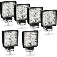 Swanew led Arbeitsscheinwerfer 12V 24V led Scheinwerfer Traktor Arbeitslicht für Offroad. suv. atv Rückfahrscheinwerfer IP67 (48W. 6 Stück) von HENGDA