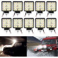 Hengda - Led Arbeitsscheinwerfer 48w Arbeitsleuchte IP67 Wasserdicht 4320 LM,10-30V DC,6500K für Jeep 10 Stück von HENGDA