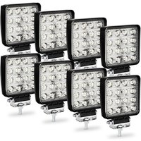 Hengda - Led Arbeitsscheinwerfer 48w Arbeitsleuchte IP67 Wasserdicht 4320 LM,10-30V DC,6500K für Jeep 8 Stück von HENGDA