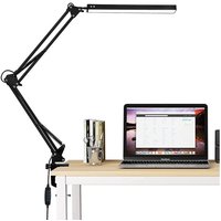 Led Schreibtischlampe Tischlampe dimmbar Leselampe flexibel Bürolampe 10W mit Schwenkarm geeignet für Büro von HENGDA
