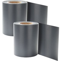 PVC Sichtschutzstreifen Doppelstabmatten Zaun Gartenzaun Sichtschutz Anthrazit PVC Sichtschutzfolie für Doppelstabmattenzaun.2x35m.Schwarz von HENGDA