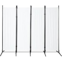 Swanew Paravent 4 teilig Raumteiler Spanische Beige klappbar Trennwand Balkon Modern von HENGDA