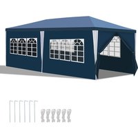 Pavillon Camping Festzelt Wasserdicht Partyzelt Stabiles hochwertiges 3x6m Blau von HENGDA