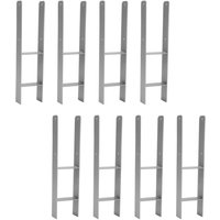 Swanew H-Pfostenträger Pfostenanker 600mm Länge Langlebig Pfosten H-anker Bereite Vierkantholzpfosten Säulenfuß, für Carports Pfahlbauten Wildtürme von HENGDA