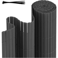 Hengda - pvc Sichtschutzmatte Sichtschutzzaun Sichtschutz für Zaun Balkon Grau 1,4 x 5m von HENGDA