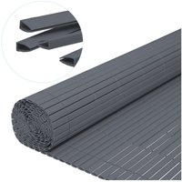 Pvc Sichtschutzmatte Sichtschutzzaun Sichtschutz für Zaun Balkon Windschutz Grau 160x800cm - Hengda von HENGDA