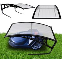 Rasenmäher Garage für Mähroboter Carport Schwarzer Stahlrahmen Metall Pulverbeschichtet 105x85x50 cm Transparenter Dach - Hengda von HENGDA