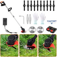Rasentrimmer Elektro Freischneider 18 krpm mit 2er 21V 1500ma Ladegerät Akku - Hengda Rasentrimmer Elektro Freischneider 18 krpm mit 2er 21V 1500ma Ladegerät Akku - Hengda von HENGDA