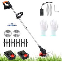 Swanew Rasentrimmer Elektro Freischneider mit 2x 21V 1500ma Ladegerät Akku 18 krpm von HENGDA