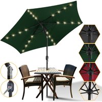 SWANEW 2.7 Sonnenschirm mit LED Ampelschirm Gartenschirm Terrassen UV30+ Marktschirm,Grün SWANEW 2.7 Sonnenschirm mit LED Ampelschirm Gartenschirm Terrassen UV30+ Marktschirm,Grün von HENGDA