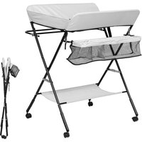 SWANEW Baby Wickeltisch Mulde Badewanne Höhenverstellbare Klappbar Wickelkommode Klappbarer Höhenverstellbarer mit Auflage mit Abschließbaren Rädern SWANEW Baby Wickeltisch Mulde Badewanne Höhenverstellbare Klappbar Wickelkommode Klappbarer Höhenverstellbarer mit Auflage mit Abschließbaren Rädern von HENGDA