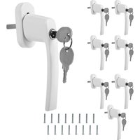 SWANEW Fenstergriff Aluminium abschließbar Kindersicherung Fenstersicherung mit Schloss in Stiftlänge 35cm Fensterschloss Alu Fensterschloss Türgriff SWANEW Fenstergriff Aluminium abschließbar Kindersicherung Fenstersicherung mit Schloss in Stiftlänge 35cm Fensterschloss Alu Fensterschloss Türgriff von HENGDA