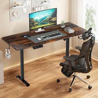 SWANEW Höhenverstellbarer Schreibtisch Elektrisch 140x60cm Sitz- & Stehtisch mit 4 Memorytastaturen und Anti-Kollisionssystem, höhenverstellbarer von HENGDA