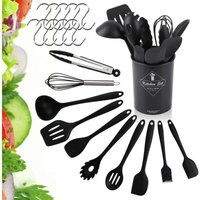 SWANEW Küchenhelfer 12 tlg set Silikon Kochbesteck Besteck Küchenutensilien BBQ von HENGDA