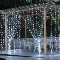SWANEW LED Lichterkette Außen Wasserdicht Drahtlichterkette Beleuchtung 500 LEDs 100m Kaltweiß von HENGDA