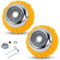 SWANEW Unkrautbürste 2er Nylon 25,4x200mm Freischneideraufsatz Nylonbürste Für Stihl Motorsense Freischneider von HENGDA