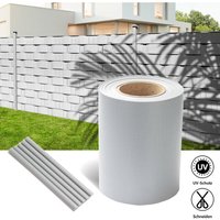 Swanew - 4x 50m Sichtschutzfolie Gartenfreude Folie pvc Zaun Folie SichtschutzStreifen,Grau - Grau von SWANEW