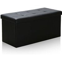 Sitzbank mit Stauraum. Sitzhocker. Sitztruhe. Aufbewahrungsbox. faltbar. 80 l. belastbar bis 300 kg. 76 x 38 x 38 cm. Schwarz - Hengda Sitzbank mit Stauraum. Sitzhocker. Sitztruhe. Aufbewahrungsbox. faltbar. 80 l. belastbar bis 300 kg. 76 x 38 x 38 cm. Schwarz - Hengda von HENGDA