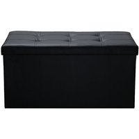 Sitzbank sitzhocker faltbare Sitztruhe sitzbox mit stauraum schwarz Belastbarkeit 300 kg. 76 x 38 x 38cm - Hengda Sitzbank sitzhocker faltbare Sitztruhe sitzbox mit stauraum schwarz Belastbarkeit 300 kg. 76 x 38 x 38cm - Hengda von HENGDA