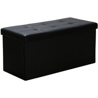 Sitzhocker Faltbarer Aufbewahrungsbox Sitztruhe Sitzwürfel Sitzbank Sitzbox 76X38X38CM Schwarz - Hengda Sitzhocker Faltbarer Aufbewahrungsbox Sitztruhe Sitzwürfel Sitzbank Sitzbox 76X38X38CM Schwarz - Hengda von HENGDA
