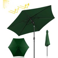 Hengda - Sonnenschirm 270 cm Grün – mit Kurbel & Ständer – UV-Schutz wasserabweisend knickbar – Strandschirm Marktschirm von HENGDA