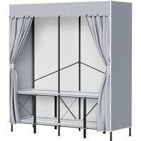Hengda - Stoffschrank Kleiderschrank mit Kleiderstange faltbarer Textil mit hängende Stange schnell - 158 x170 x 48 cm von HENGDA