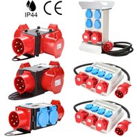 Hengda - swanew Stromverteiler Verteiler Baustromverteiler 2 x cee 16A 400V +1 x cee 32A 400 v +4 x 230V Schutzkontaktsteckdosen Wandverteiler mit von HENGDA