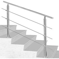 SWANEW Handlauf Edelstahl. gebürsteter Edelstahl. Treppengeländer mit ohne Querstreben für den Einsatz im Innen- und Außenbereich.160 cm mit 3 SWANEW Handlauf Edelstahl. gebürsteter Edelstahl. Treppengeländer mit ohne Querstreben für den Einsatz im Innen- und Außenbereich.160 cm mit 3 von HENGDA