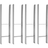 Swanew Pfostenanker H-Anker H-Pfostenanker Pfostenträger Pfostenhalter 141mm 4 Stück von HENGDA
