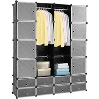 Swanew Regalsystem Kleiderschrank 16 Würfel mit Türen Steckregal Garderobe diy 180 x 142 x 37 cm Swanew Regalsystem Kleiderschrank 16 Würfel mit Türen Steckregal Garderobe diy 180 x 142 x 37 cm von HENGDA