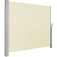 Swanew Seitenmarkise Markisen Ausziehbar Alu Sichtschutz Windschutz Sonnenschutz Seitenrollo Beige 160x300cm von HENGDA