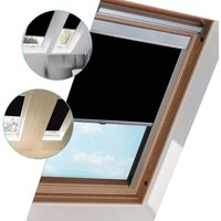 Hengda - swanew Verdunkelungsrollo S08 Schwarz (97.3x116cm) für velux Dachfenster / 100% Verdunkelung/Sonnenschutz von HENGDA