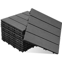 Hengda Terrassenfliesen 11 Stück (1m²), Klicksystem, WPC Fliese, 30 x 30cm, Anthrazit von HENGDA