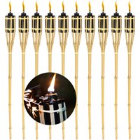 TolleTour Gartenfackeln. Ölfackeln aus Bambus. mit Docht. 10er Set.stimmungsvolle Fackeln für außen. Höhe: 90 cm. natur TolleTour Gartenfackeln. Ölfackeln aus Bambus. mit Docht. 10er Set.stimmungsvolle Fackeln für außen. Höhe: 90 cm. natur von HENGDA