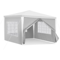 TolleTour Pavillon Gartenzelt – Robustes. hochwertiges Partyzelt mit Pergola Weiß 3x3m von HENGDA