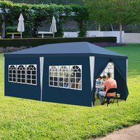 TolleTour Pavillon Hochzeiten – Festliches Gartenzelt aus Stahlkonstruktion. ideal für Hochzeiten Blau 3x6m von HENGDA