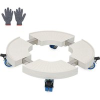 TolleTour Pflanzenroller Rund Blumentopf Weiß Einstellbare Blumenroller Rollbrett Pflanzentrolley Außenbereich 360 °Räder bis 300 Kg Für Hausgarten TolleTour Pflanzenroller Rund Blumentopf Weiß Einstellbare Blumenroller Rollbrett Pflanzentrolley Außenbereich 360 °Räder bis 300 Kg Für Hausgarten von HENGDA