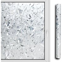 TolleTour Sichtschutzfolie 3D Bad 60x200cm Sichtschutz Spiegelfolie Blumen Fensterfolie Selbstklebend von HENGDA