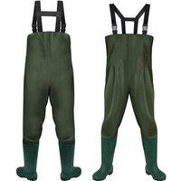 VINGO Wathose 70 Denier Nylon Fisch Teich Anglerhose Wasserdicht Fischer Teichhose Gummi mit Stiefel Angler Watstiefel rutschfest Wathosen PVC von HENGDA