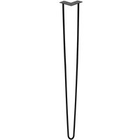 Vingo 4x Hairpin Legs Tischbeine Tischgestell Metalltischbeine Haarnadelbeine Moebelfuesse Tischkufen Haarnadelbeine schwarz 2 Stangen, für von HENGDA